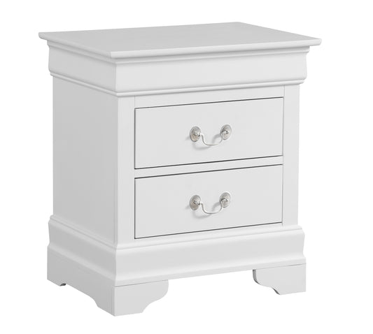 Timeless White Traditional Nightstand