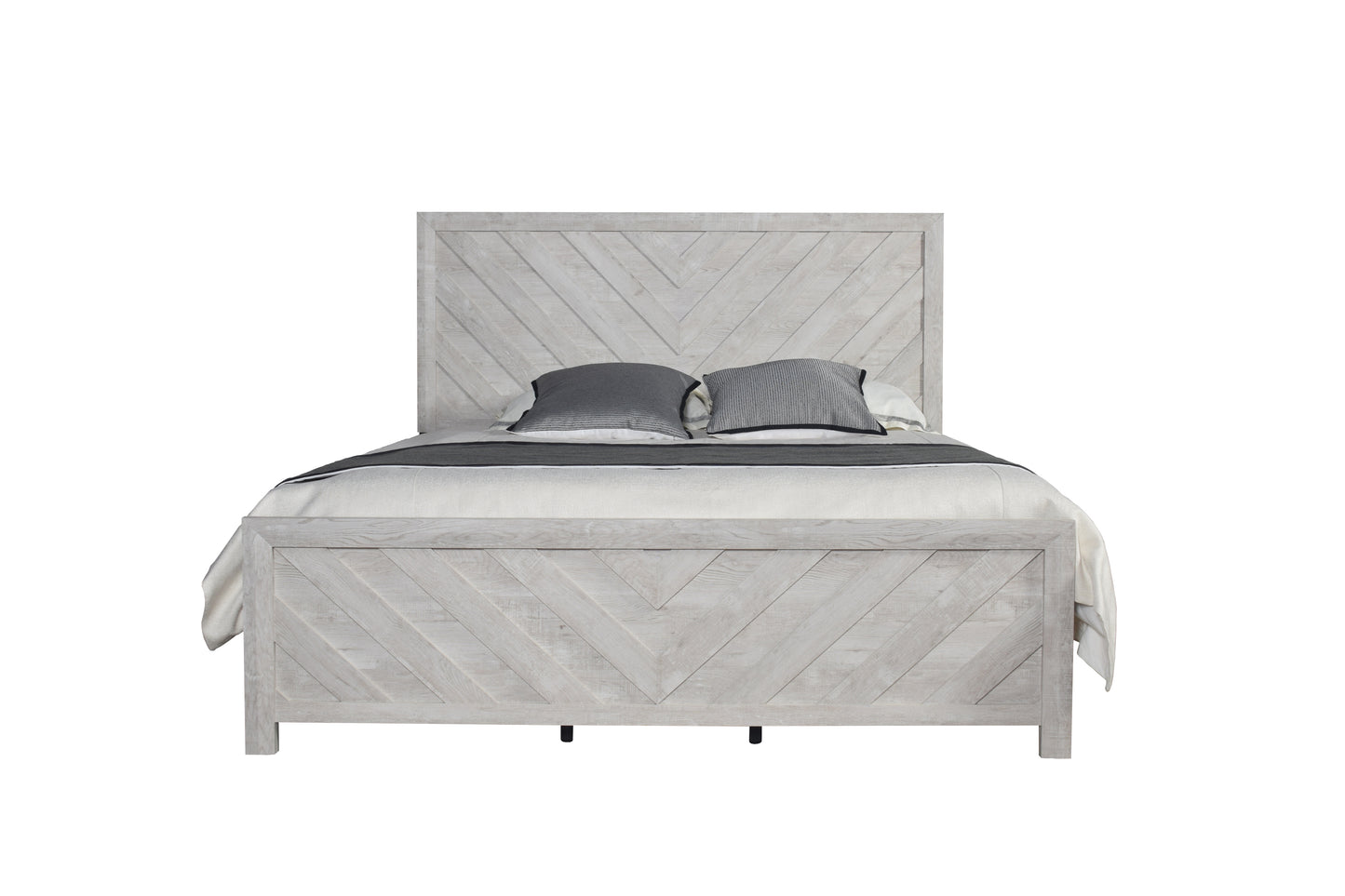 Modern Style King Bed Made with Wood in Natural