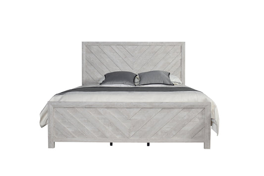 Modern Style King Bed Made with Wood in Natural