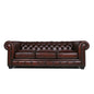 Traditional Tufted Leather Chesterfield Nailhead Sofa