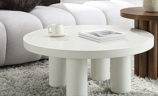 Loanna White Finish Coffee Table