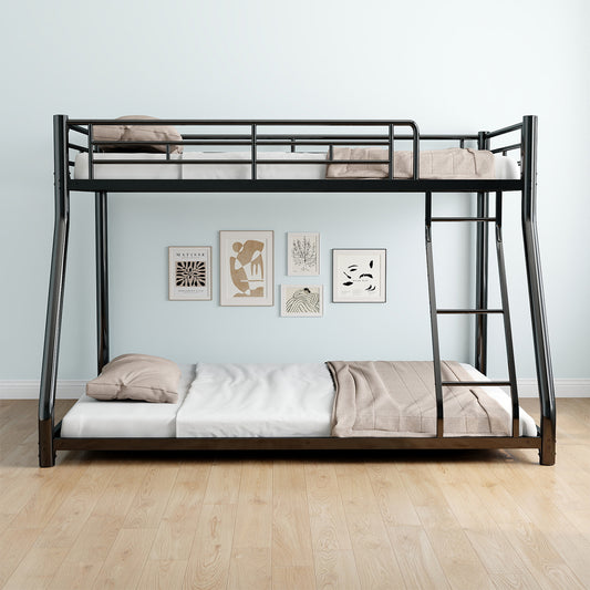 Metal Twin over Full Bunk Bed/ Heavy-duty Sturdy Metal/ Noise Reduced/ Safety Guardrail/ CPC Certified/ No Box Spring Needed