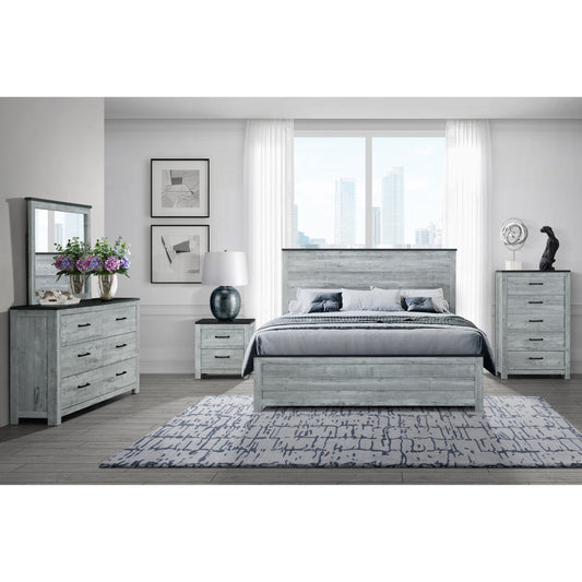 KICKS GREY WASH 5PC QUEEN BEDROOM SET