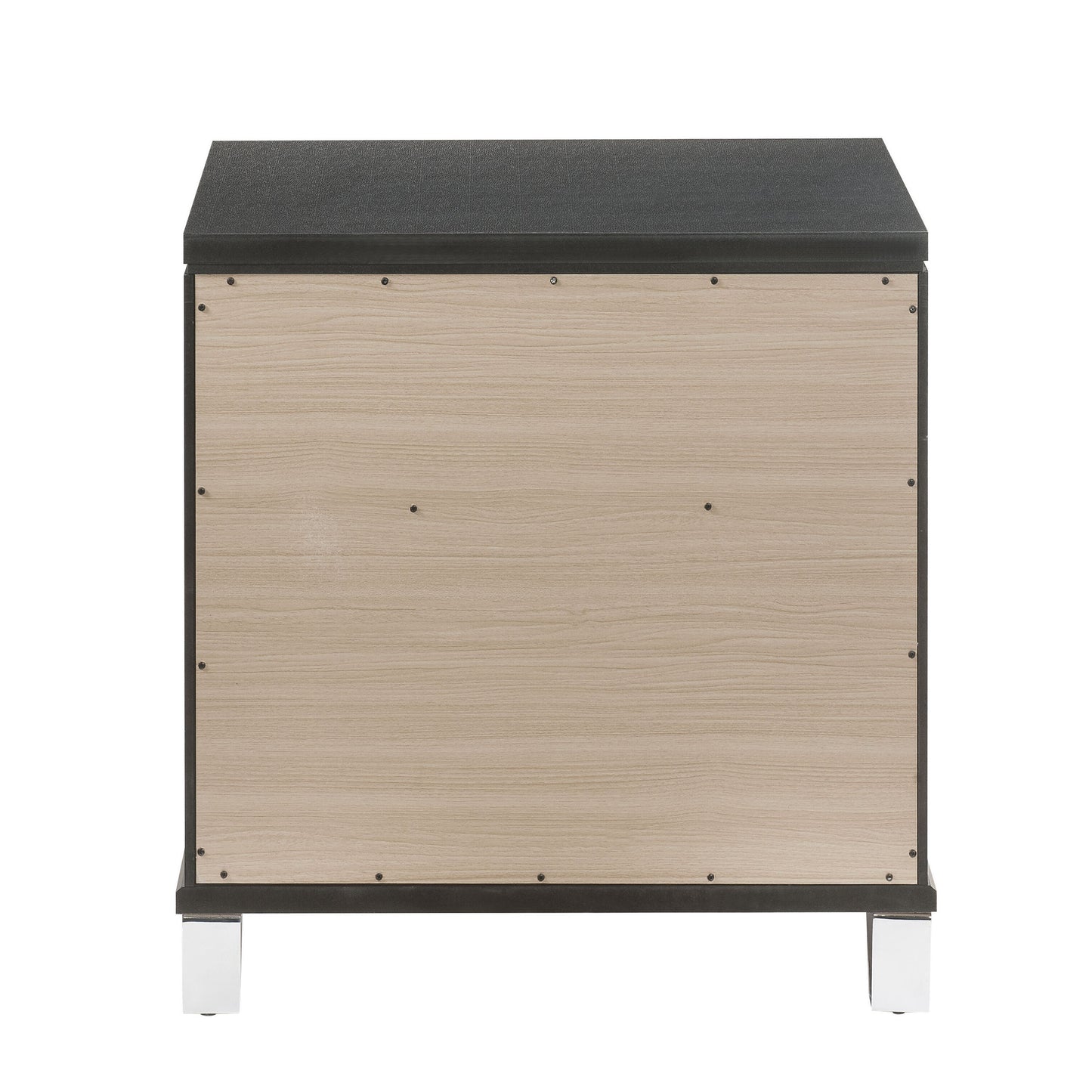 Metallic Grey 2-drawer Nightstand
