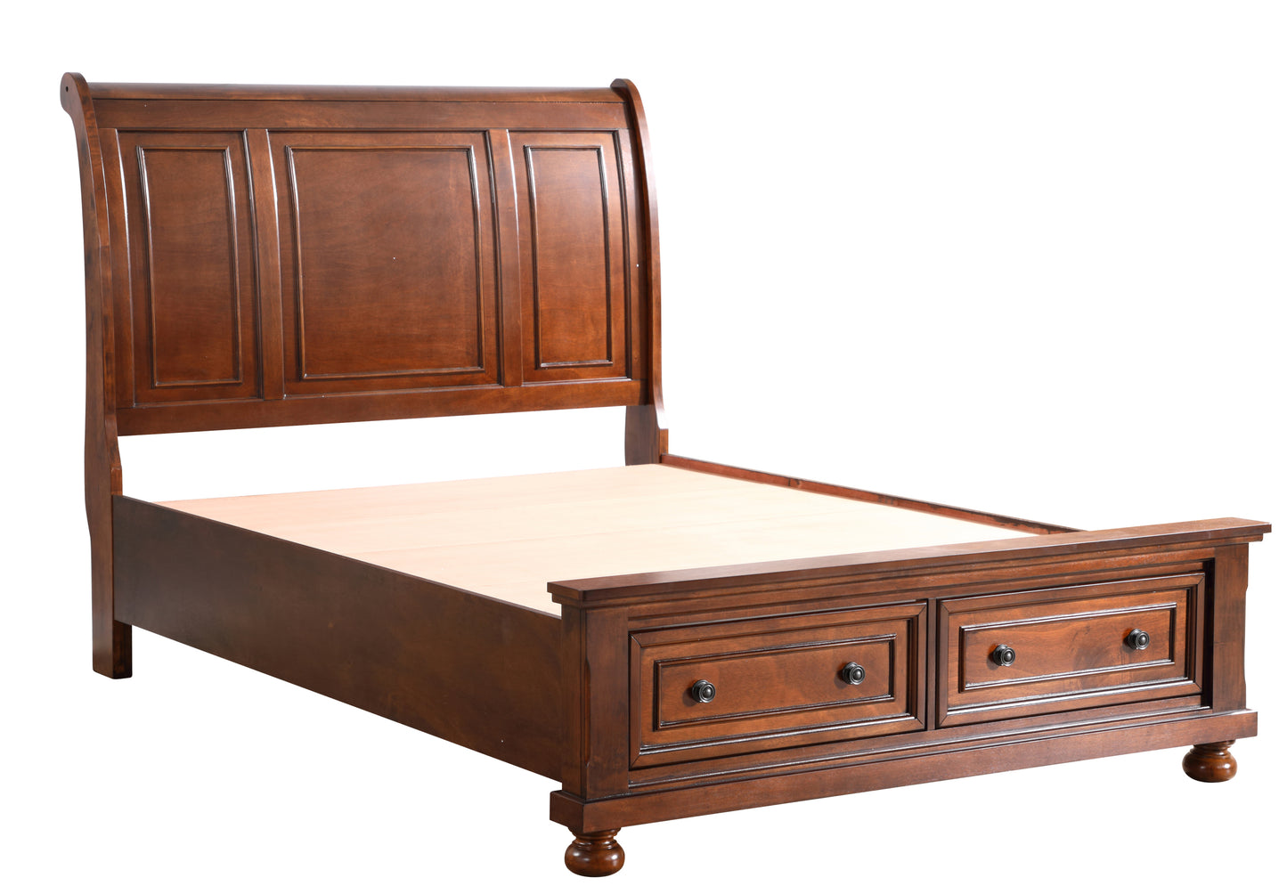 Traditional Cherry Queen Bed For Cozy Spaces