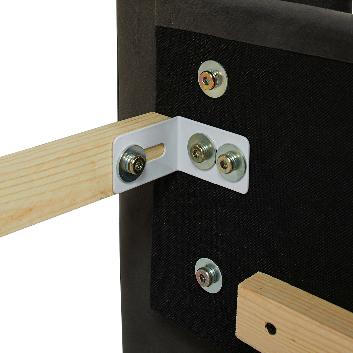 David Tufted Wingback King Bed, Dark Charcoal Grey Velvet