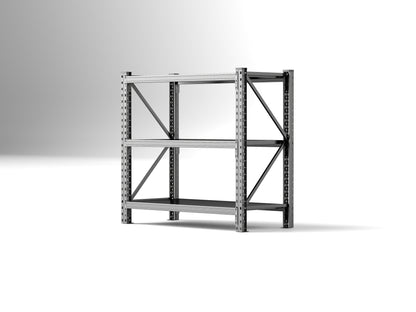 3-Tier Industrial Shelving Rack - 63in, Heavy Duty Steel Shelving Unit Adjustable, 67" W*19.7" D*63"H, Black, Requires Assembly