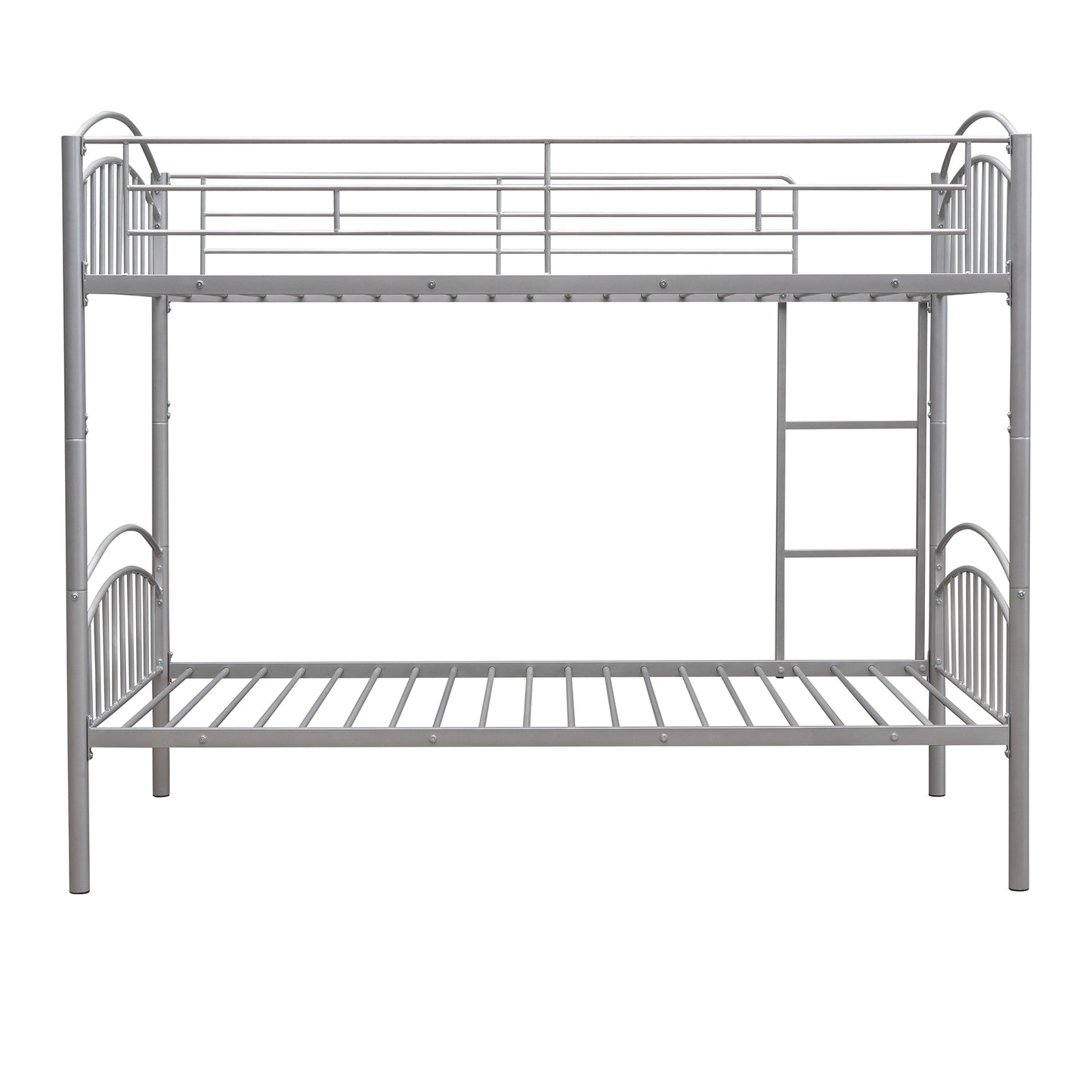 Twin Over Twin Metal Bunk Bed,Divided into Two Beds(Silver){OLD SKU:MF280424AAN}