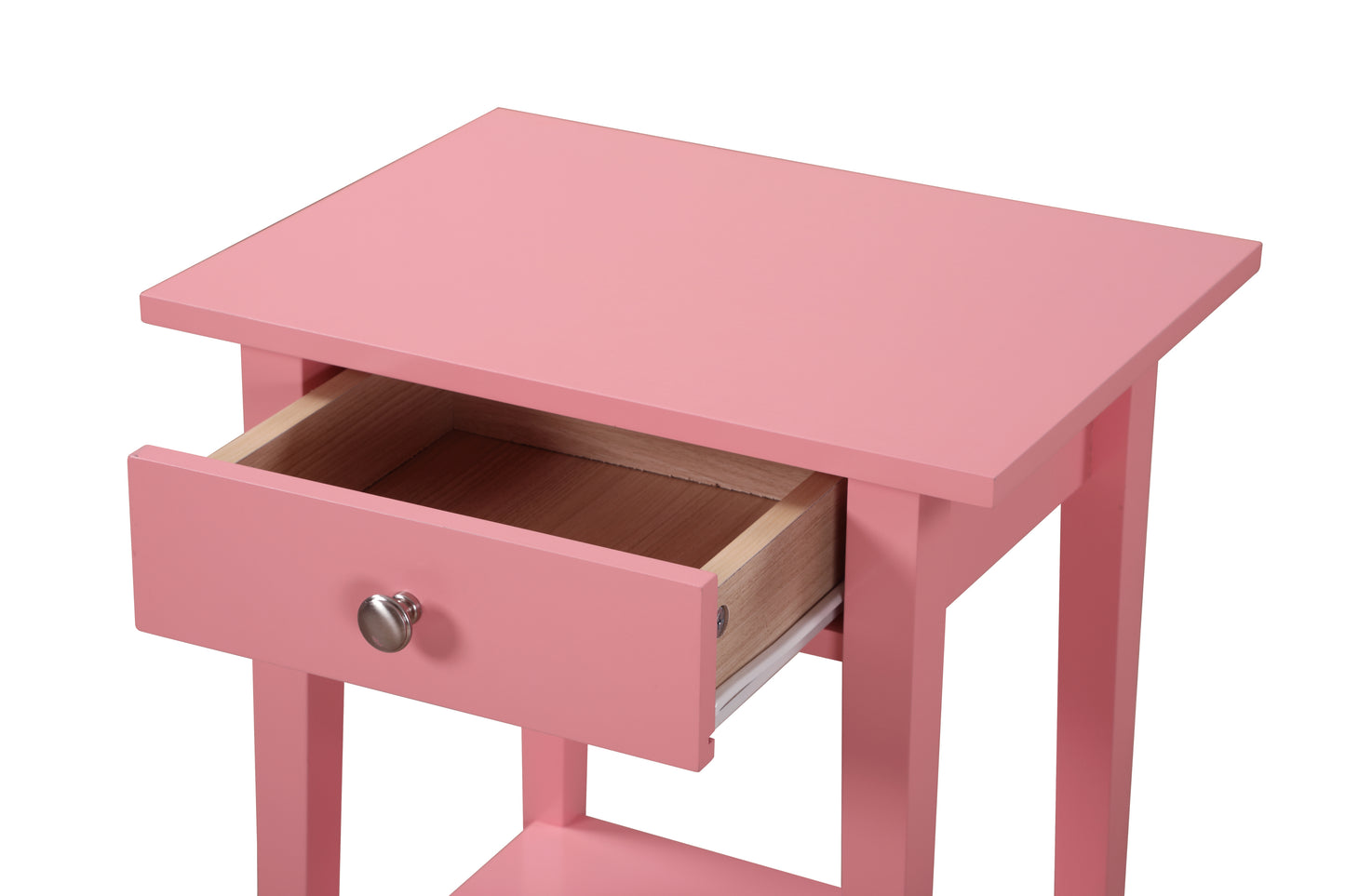 Charming Pink Contemporary Nightstand