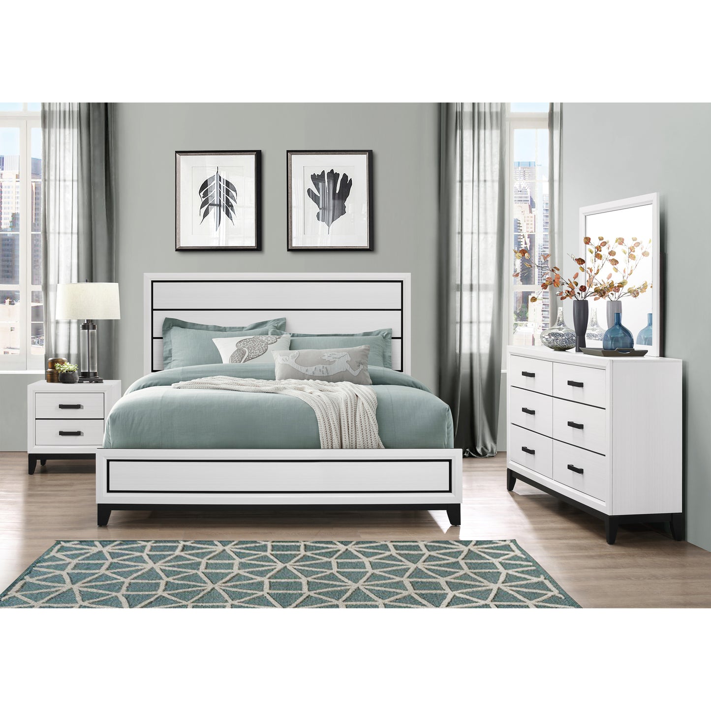 MIRAGE WHITE NIGHTSTAND