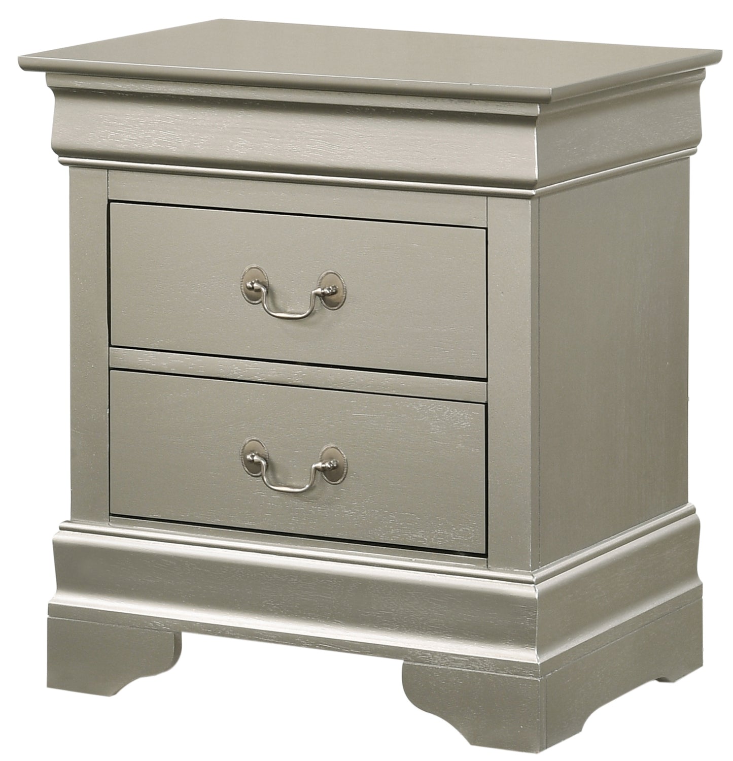 Elegant Silver Champagne Nightstand