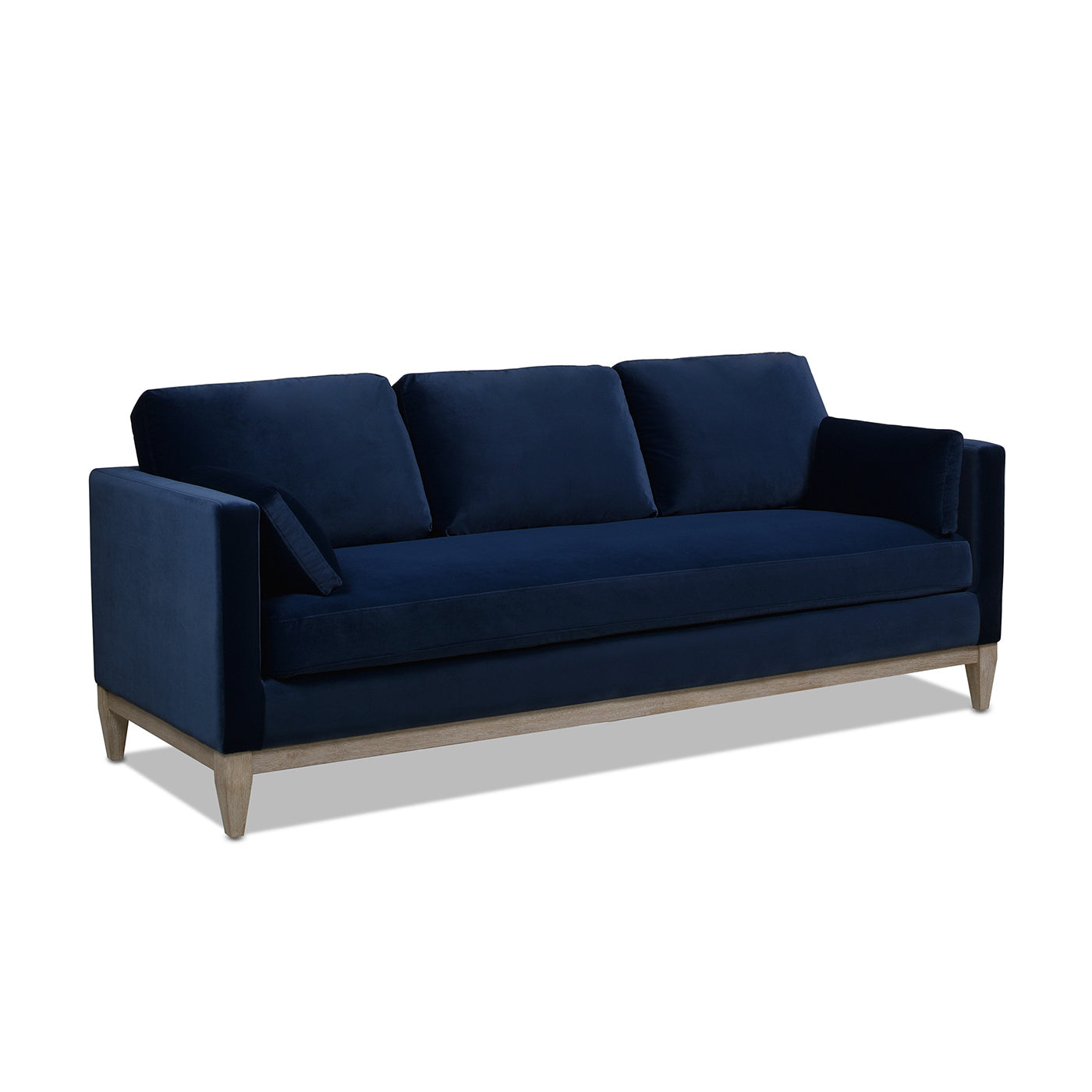 Knox 84" Modern Farmhouse Sofa, Dark Navy Blue Performance Velvet