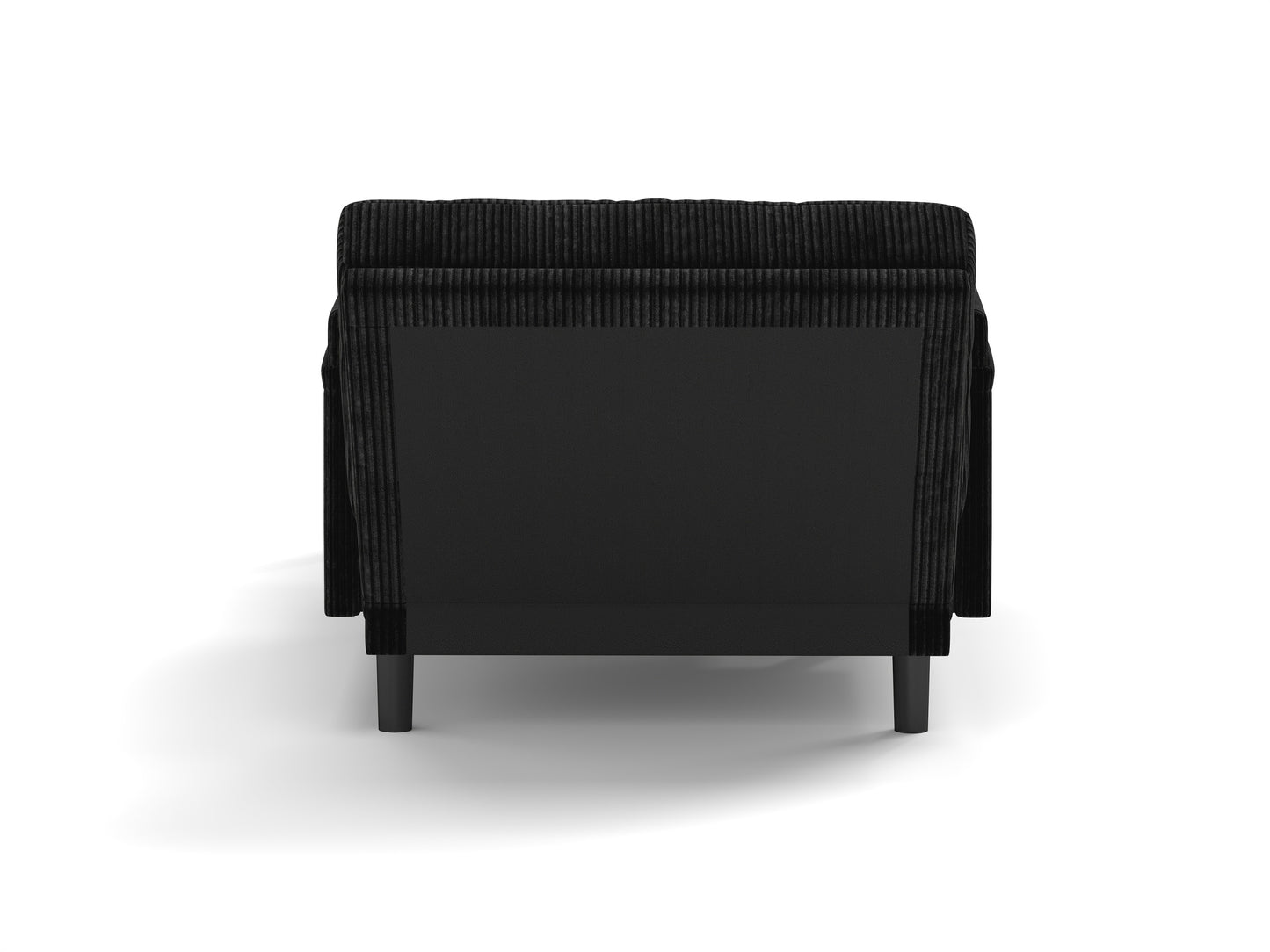 Black Multi-Functional Adjustable Futon, Convertible Lounge Chair and Guest Bed