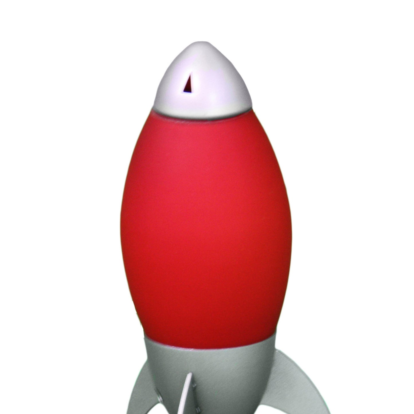 10.5" Tall Acrylic Kids Table Lamp, Rocket Ship design, Red