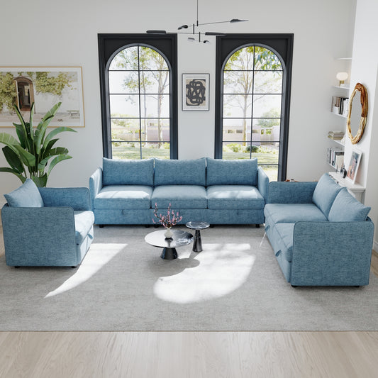 Modular Sectional Sofa, Convertible Sofa Seat With Storage, Sets Including Three seater Sofa & Couches,Loveseat and Single Chair (1+2+3 Seat) for Living Room