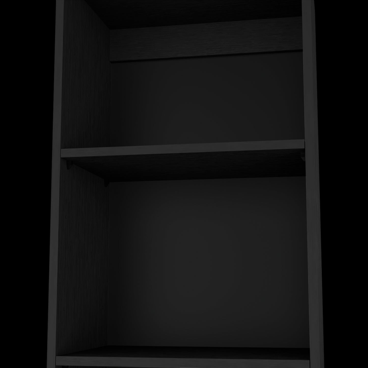 Zachary Black 5-Shelf Slim Bookcase