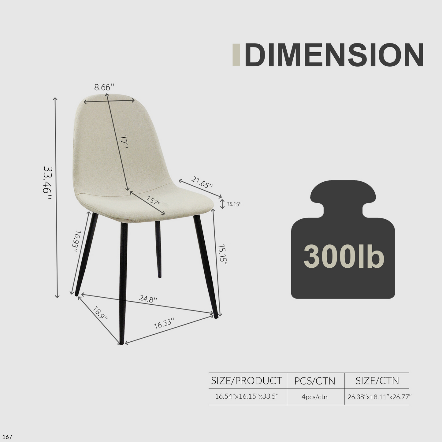 55" MDF Wood Colour Dining Table and Modern Dining Chair Set of 4, Mid Century Wooden Kitchen Table Set, Metal Base & Legs, Dining Room Table and Linen Chairs