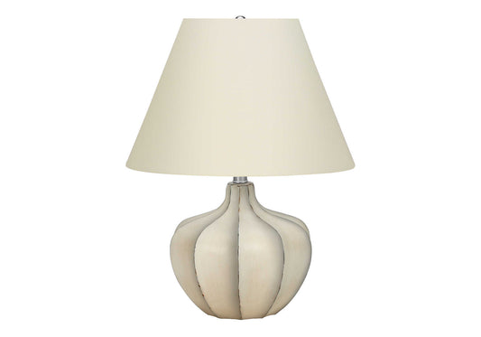 Lighting, 21"h, Table Lamp, Cream Resin, Ivory / Cream Shade, Transitional