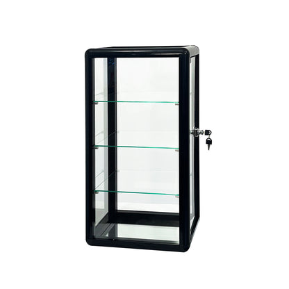 Tempered Glass Counter Top Display Showcase with Sliding Glass Door and Lock,Standard Aluminum Framing with Sliding Glass Door and Lock-display cabinet