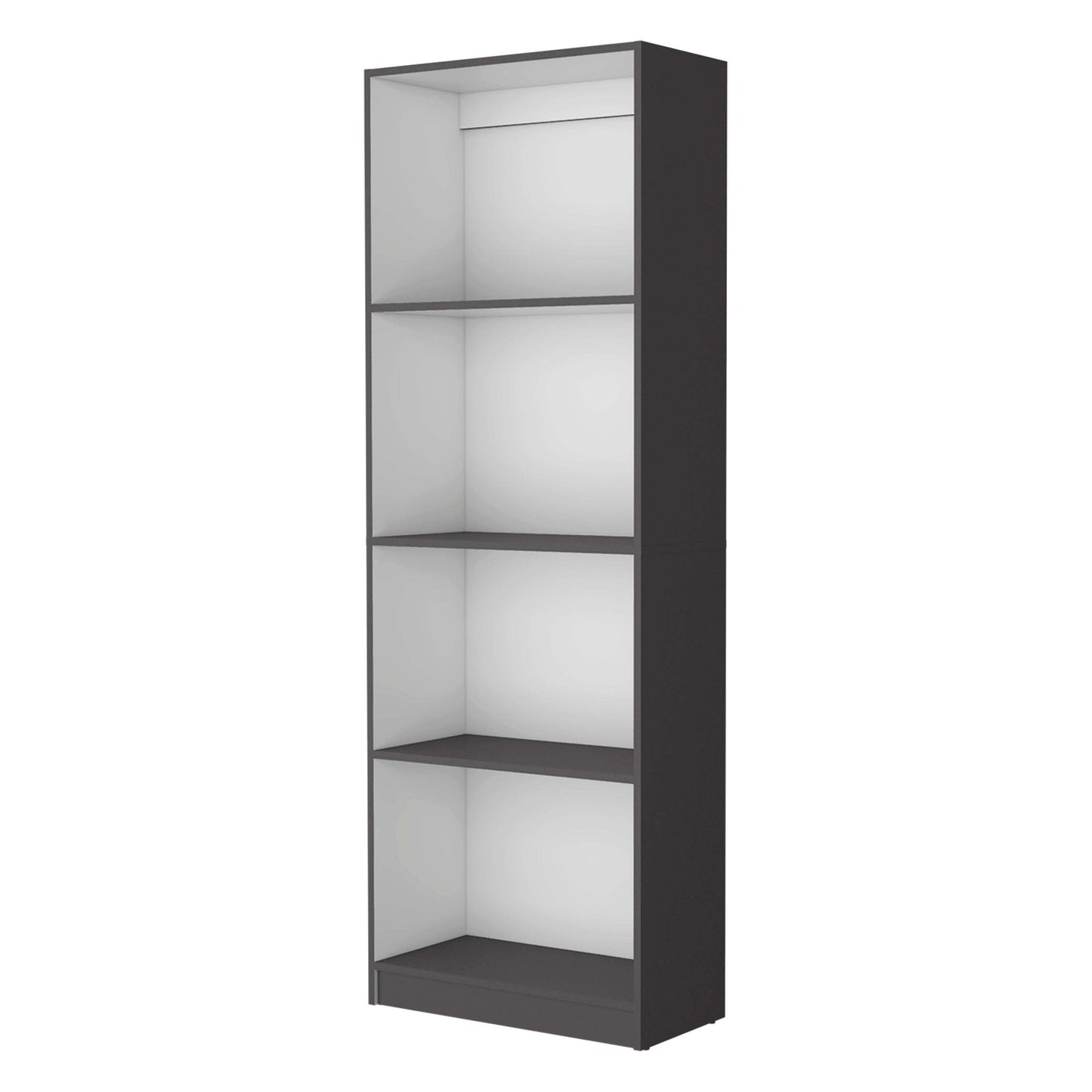 Zachary Matt Gray and White Tier Storage Shelves Bookcase