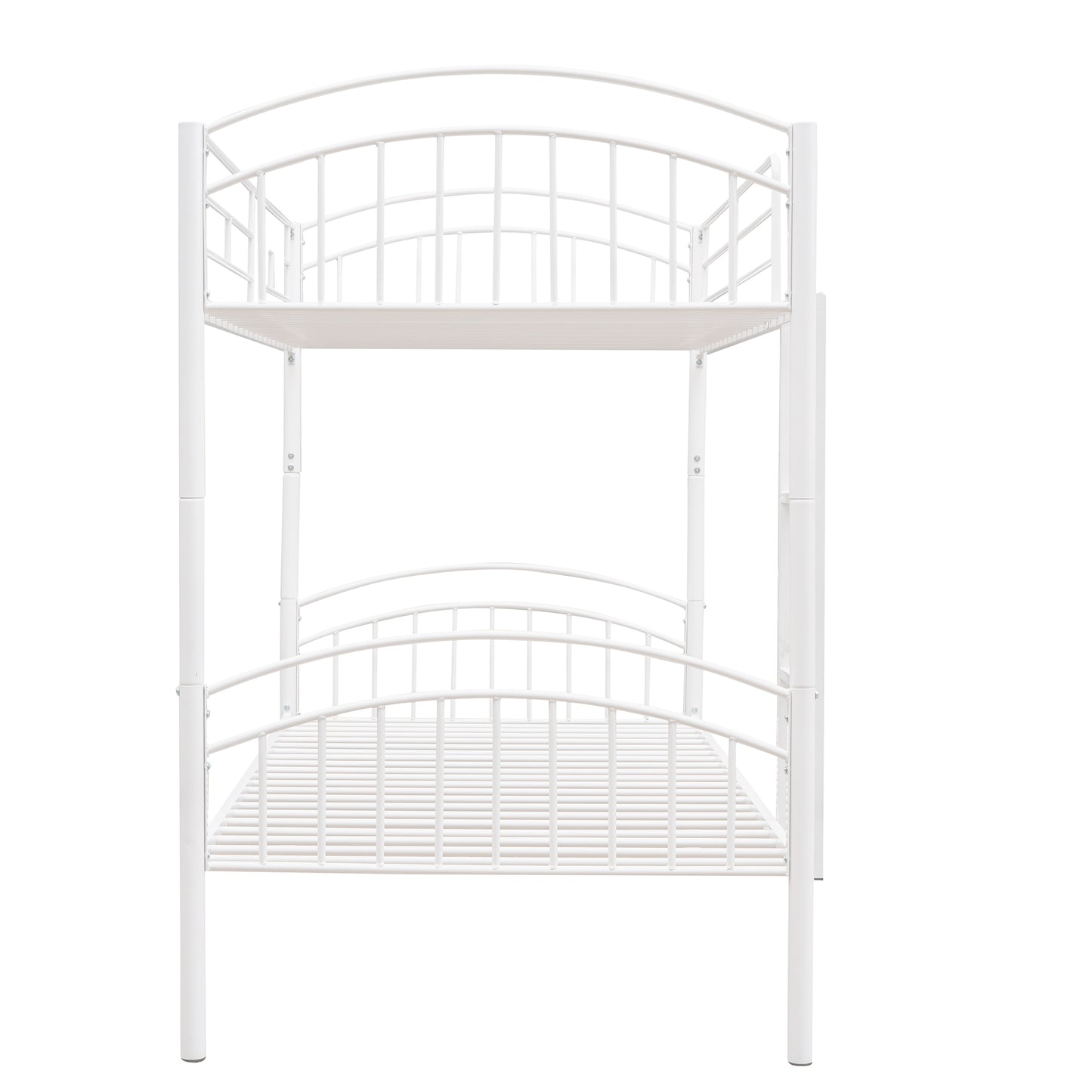 Twin Over Twin Metal Bunk Bed,Divided into Two Beds(White){OLD SKU:MF280424AAK}