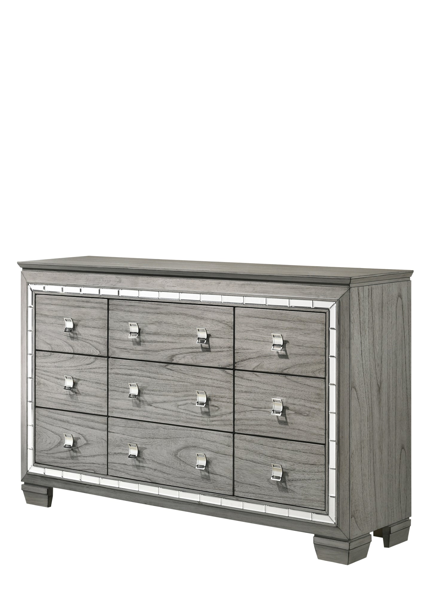 Antares Light Gray Oak Finish Dresser