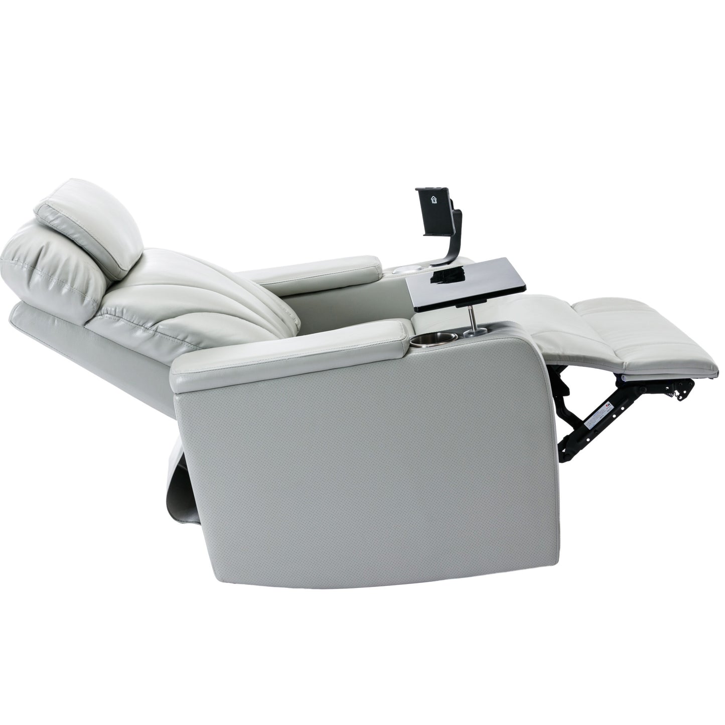 Power Motion Recliner Electric Power Recliner with USB Charging Port, Hidden Arm Storage, Convenient Cup Holder and Bluetooth Speaker, Light Grey(Old Sku:SG000800AAE)