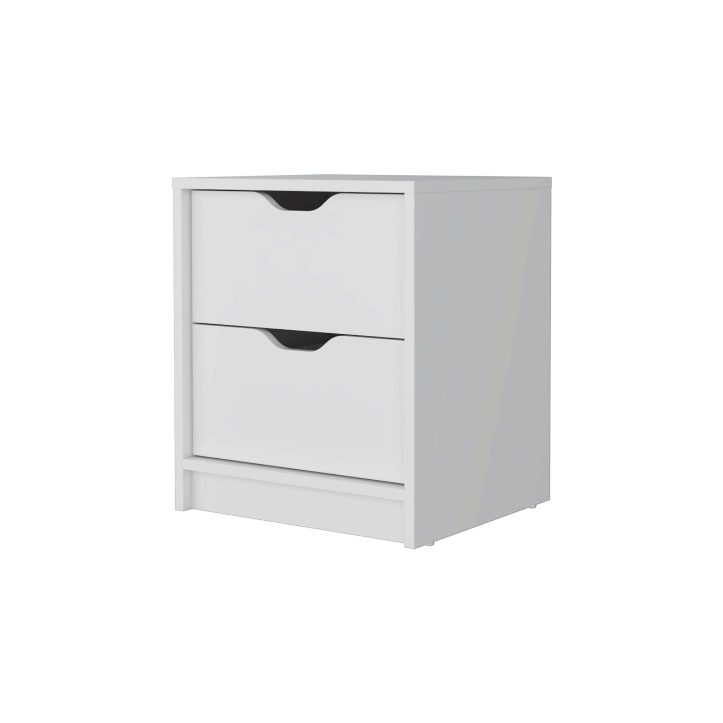 White 2-Drawer Nightstand