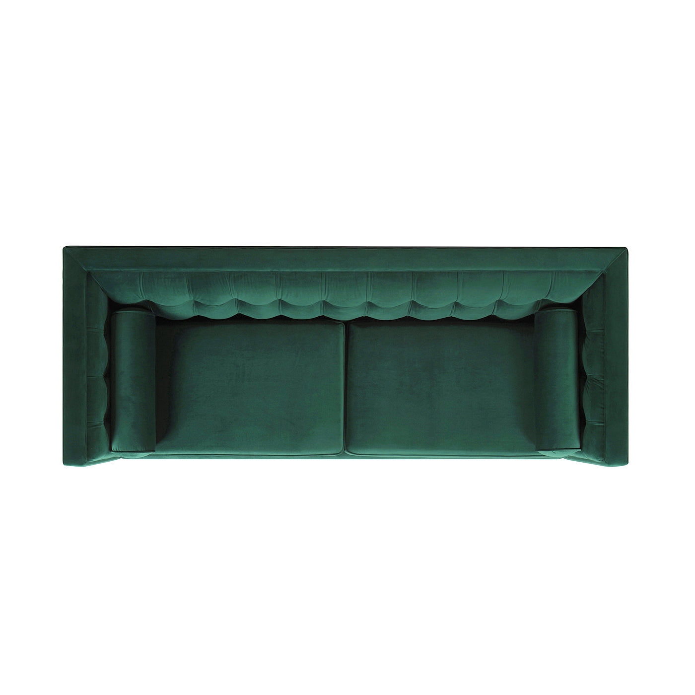 Jack 84" Modern Tuxedo Tufted Sofa, Evergreen Velvet