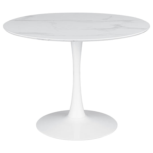 White 40-inch Dining Table