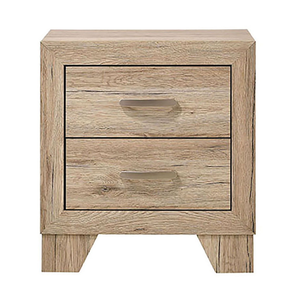Natural 2-Drawer Nightstand