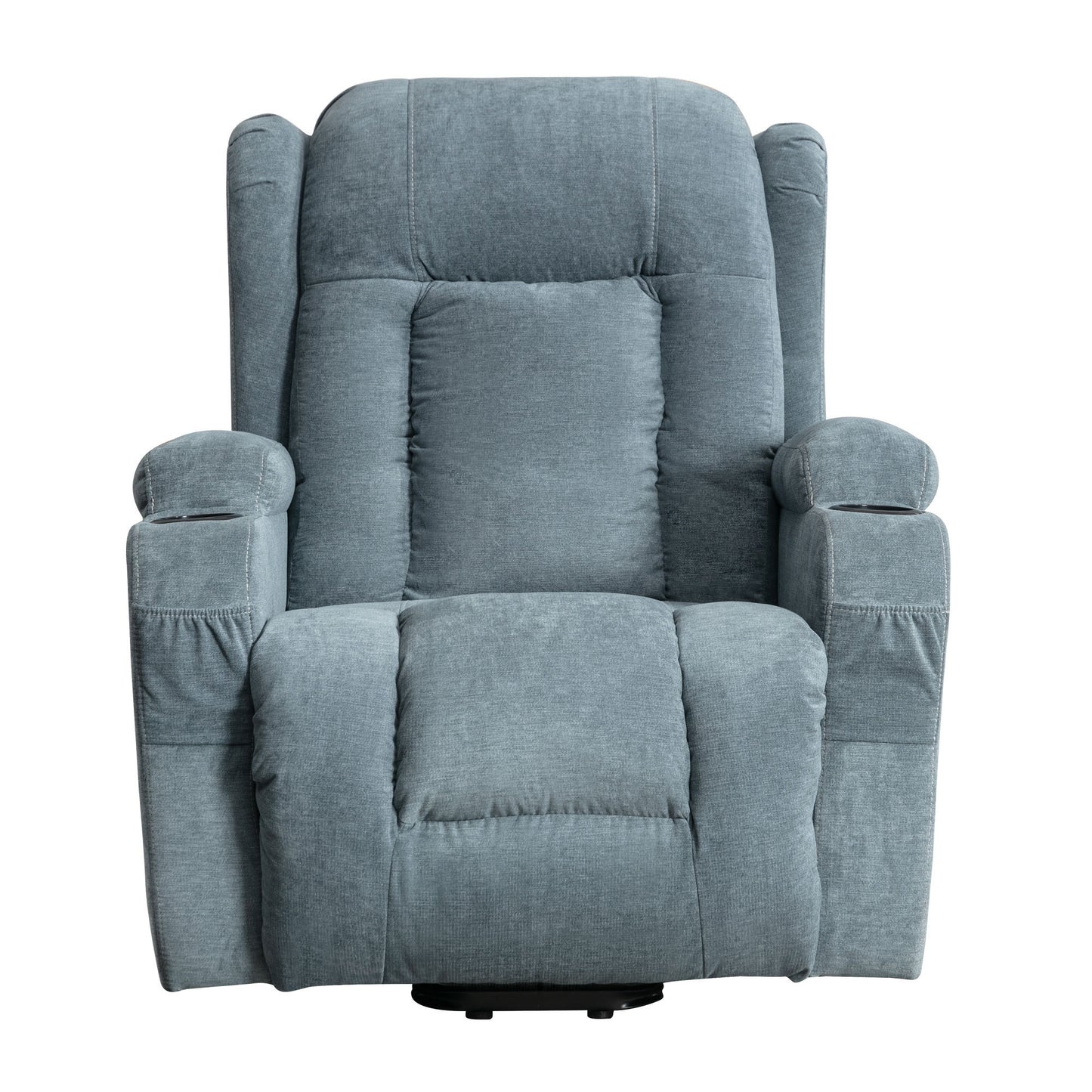 Power Lift Recliner Chair Recliners for Elderly with Heat and Massage Recliner Chair for Living Room with Infinite Position and Side Pocket,USB Charge Port(BLUE)