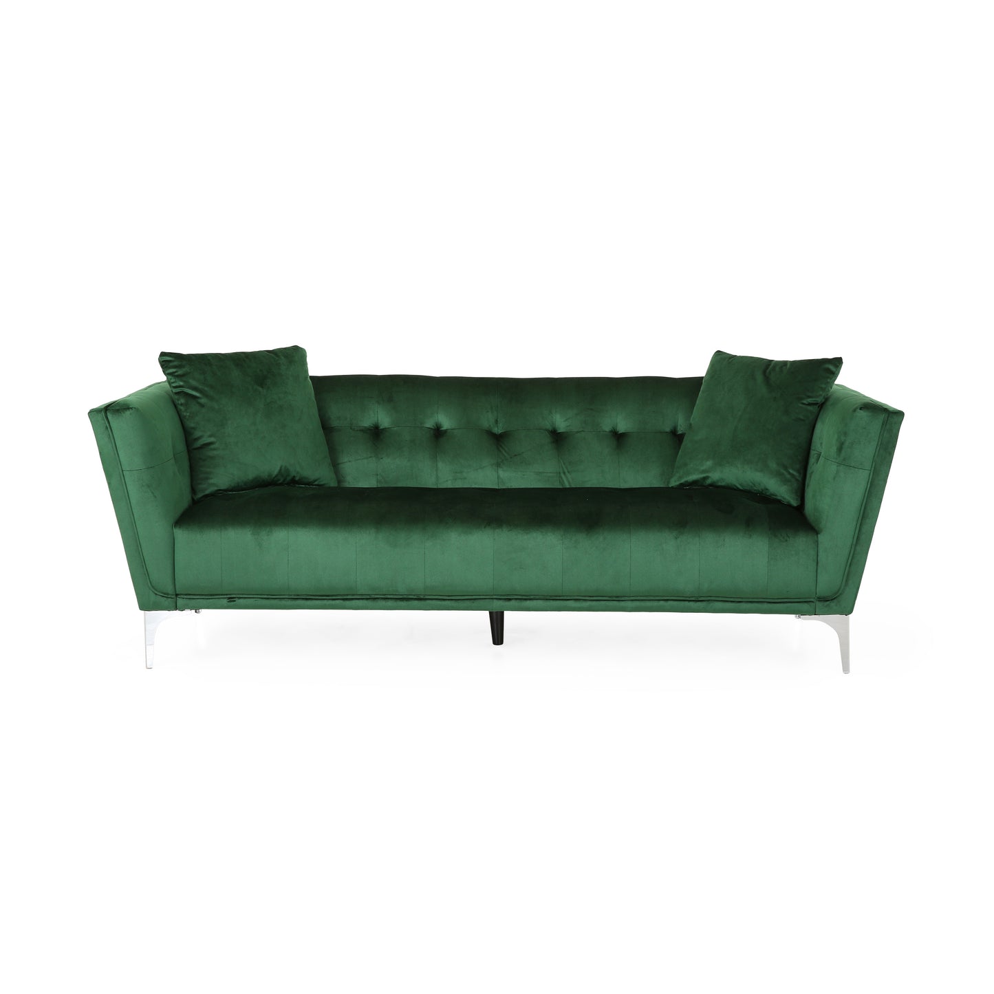 Mirod Comfy 3-seat Sofa with Metal Legs, Modern  for Living Room and Study