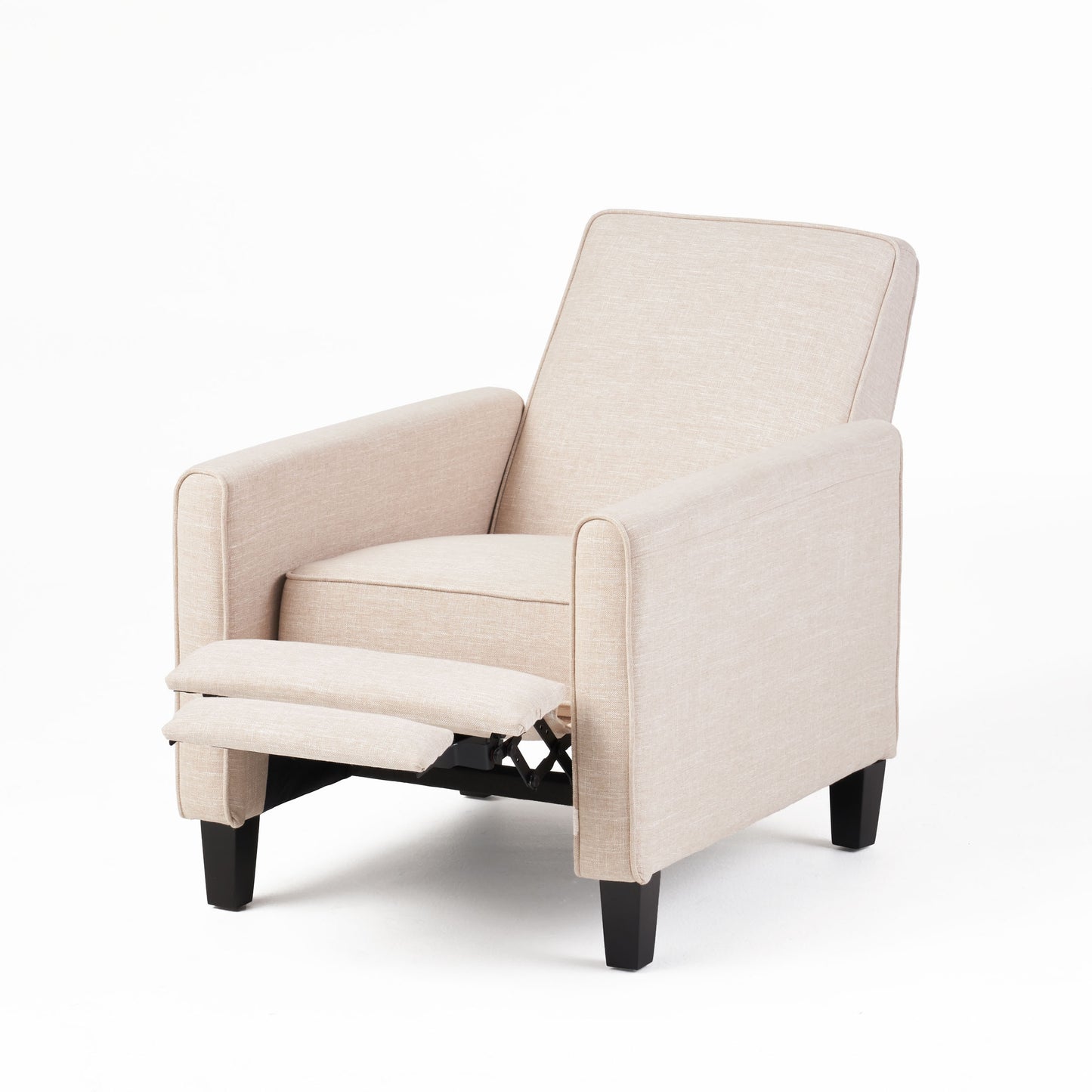 Light Beige Linen Push Back Chair for Elegant Home Décor