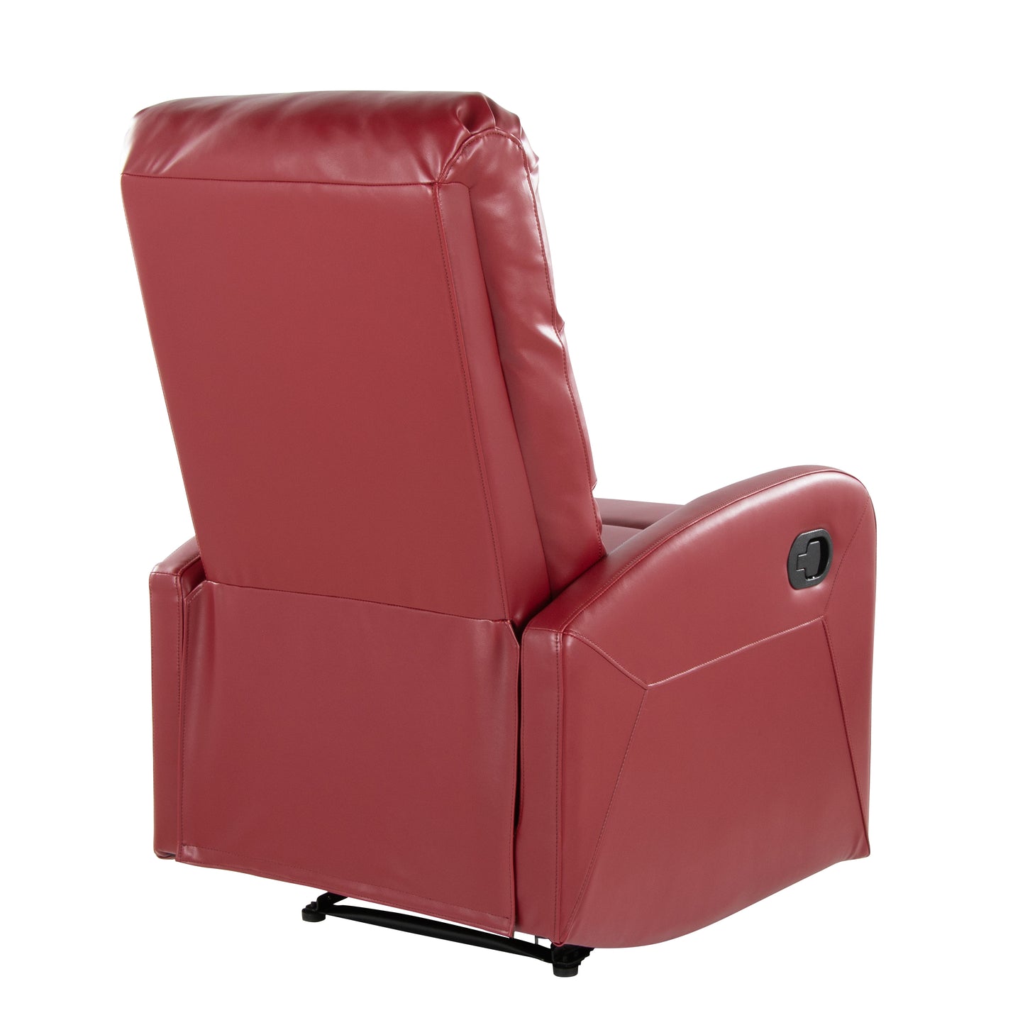 Dormi Contemporary Recliner Chair in Red Faux Leather by LumiSource