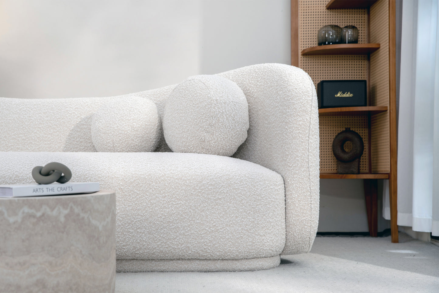 Comfy Sofa with Kiln-Dried Hardwood Frame and Soft Cushions