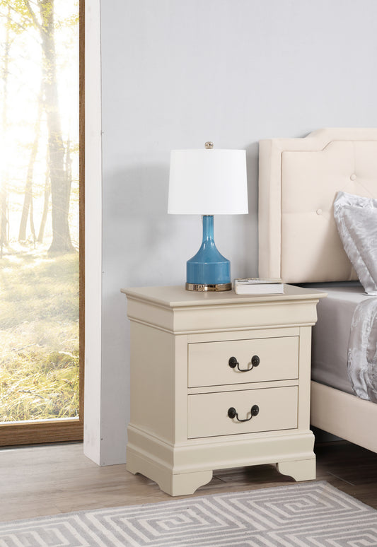 Elegant Beige Nightstand With Classic Design