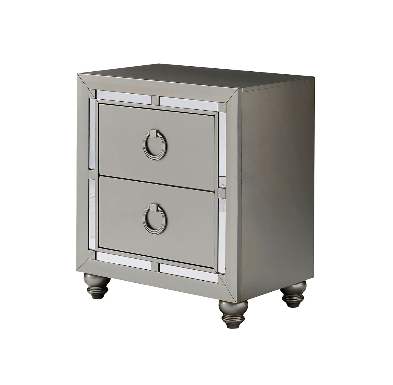 CHLOE GEMSTONE SILVER NIGHTSTAND
