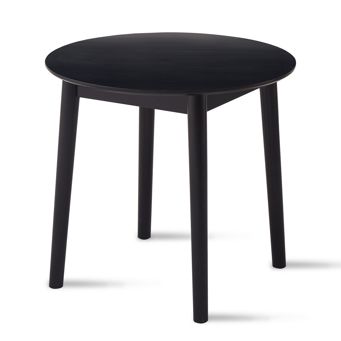 Black Round Table, all solid wood, can sit 2-4 people diameter 31.5 inches