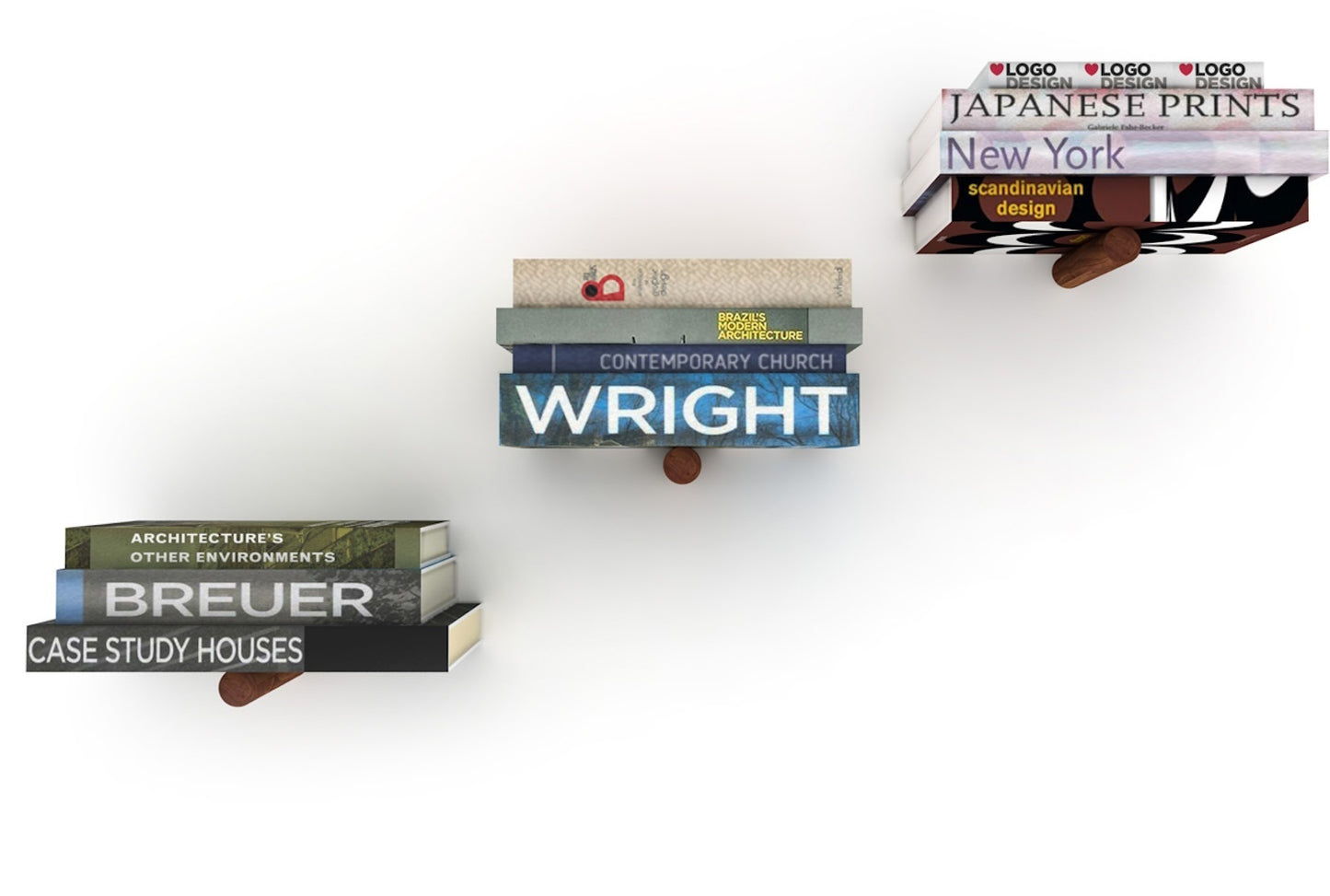 Houdini 3-Pieces Shelves, Books Holder