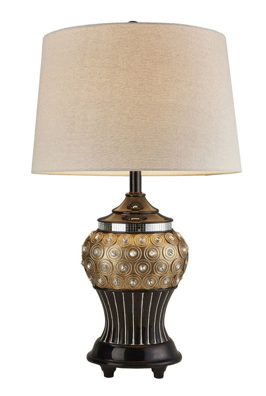 28.75 Inch Gold Max Bejeweled Resin Table Lamp