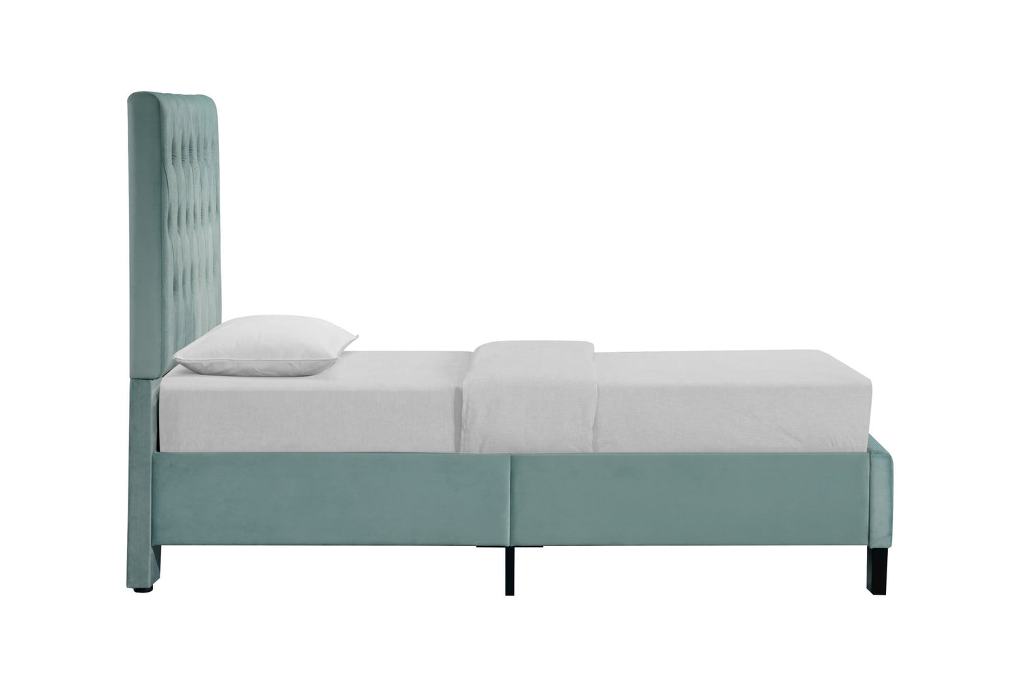 Luma Blue Twin Upholstered Bed