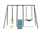 Swing Sets for Backyard, 550LBS Swingset Outdoor for Kids, Swing Set with Slide and Glider, 1 Saucer Swing