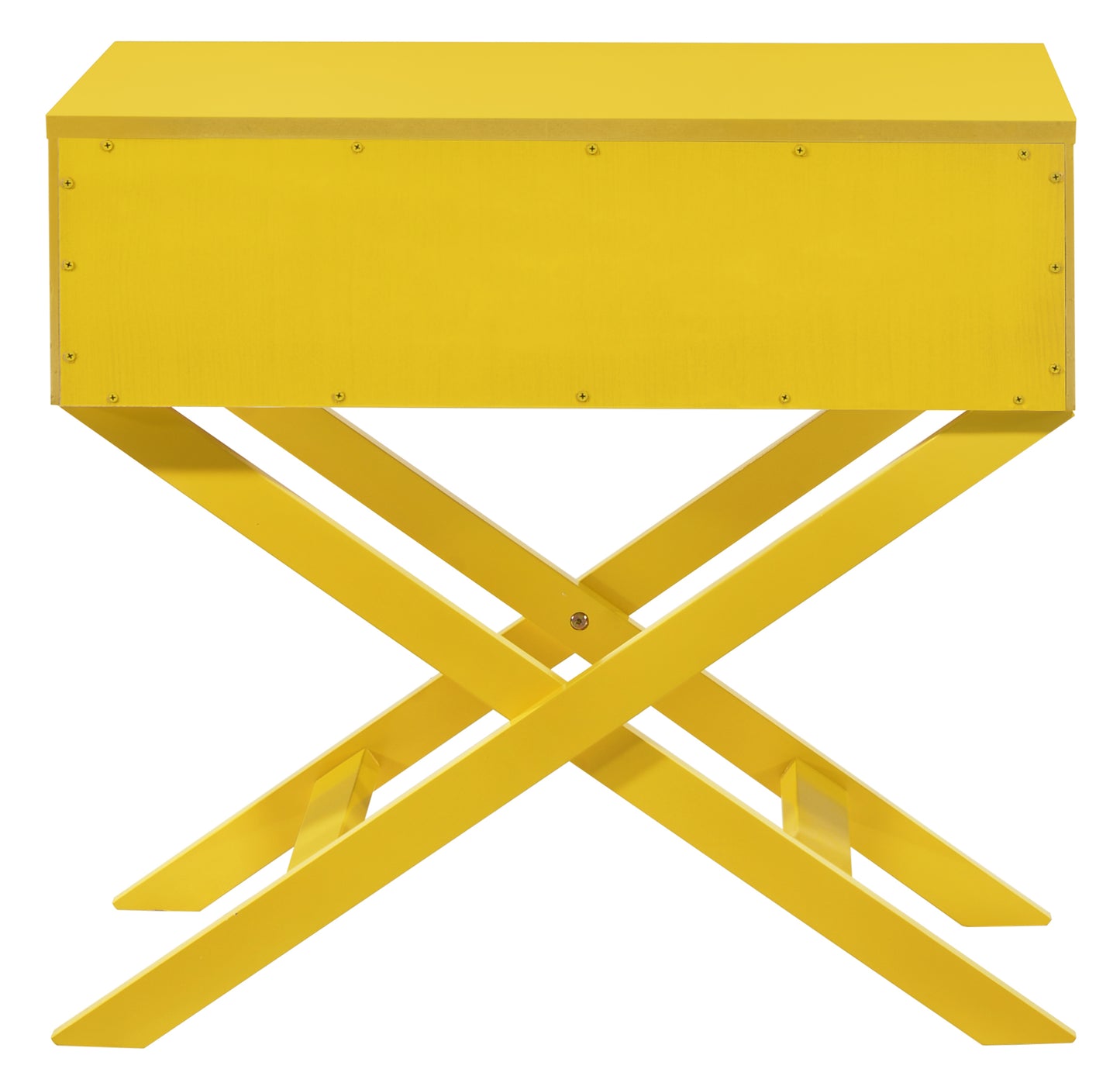 Stylish Yellow Accent Nightstand