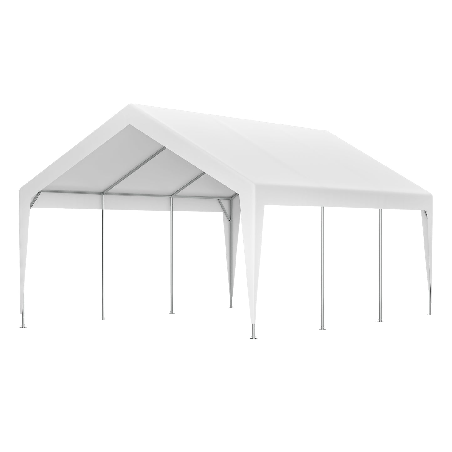 13x20 Heavy Duty Steel Carport Storage Canopy Garage Tent w/ Removable Sidewalls