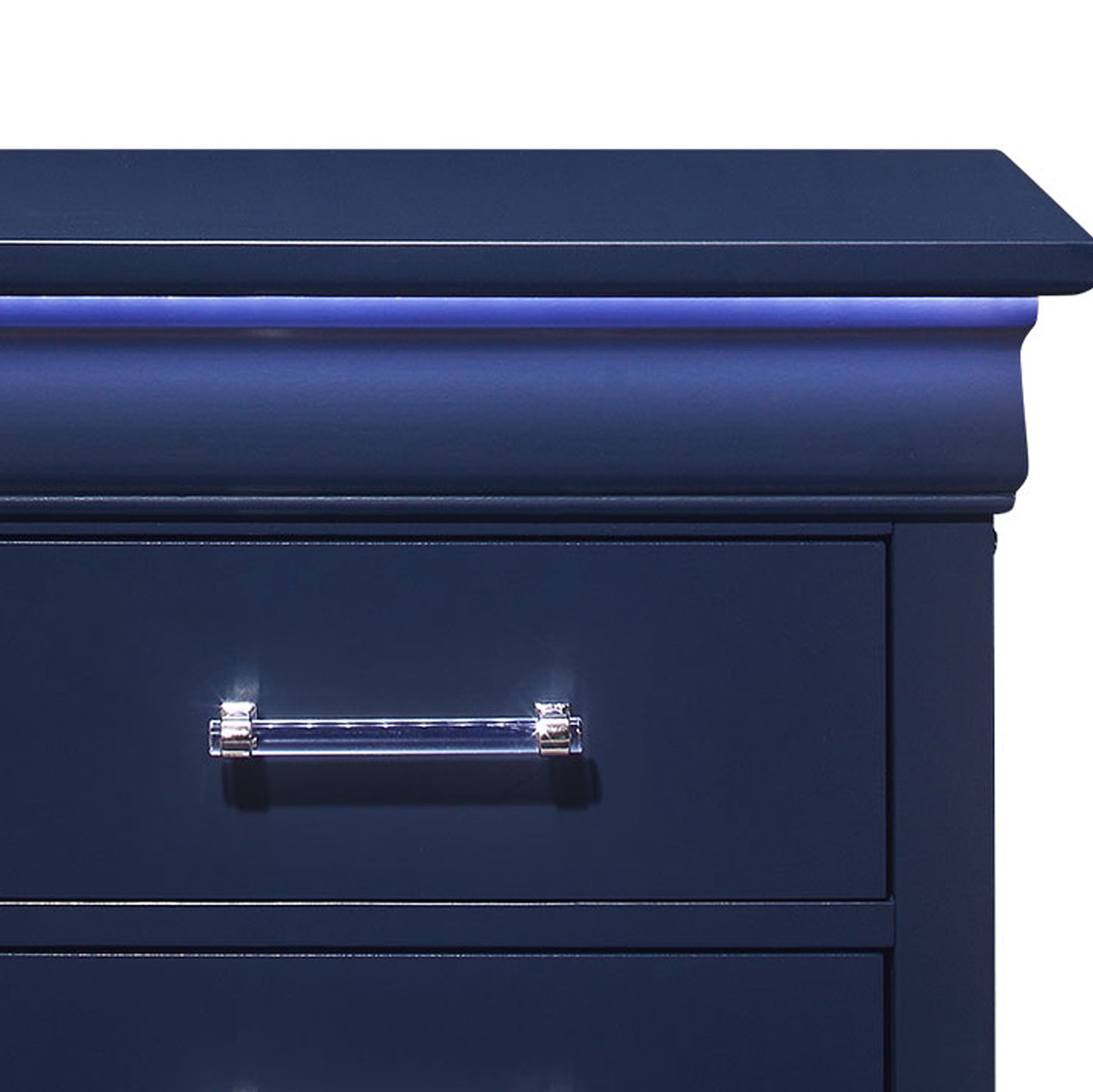 CHARLSTON BLUE NIGHTSTAND WITH LED