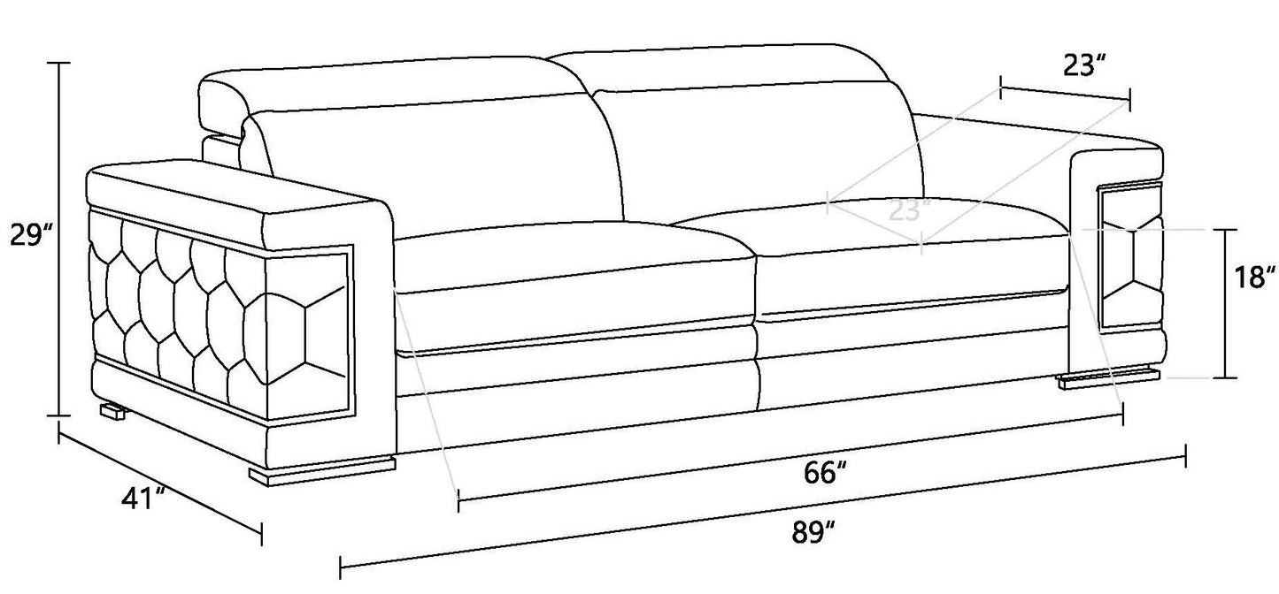 Top Grain Italian Leather Sofa