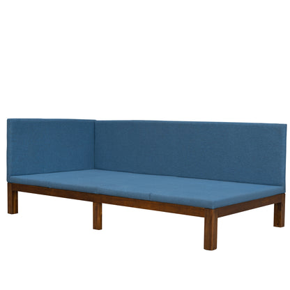 Upholstered Daybed/Sofa Bed Frame Twin Size Linen-Blue