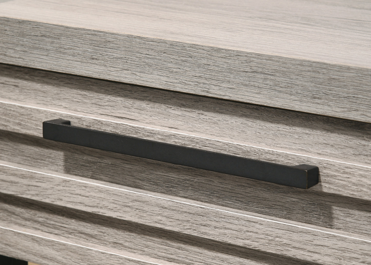 Alvear Contemporary Wood Nightstand with Metal Base, One Size, Nightstand ONLY, Weathered Gray