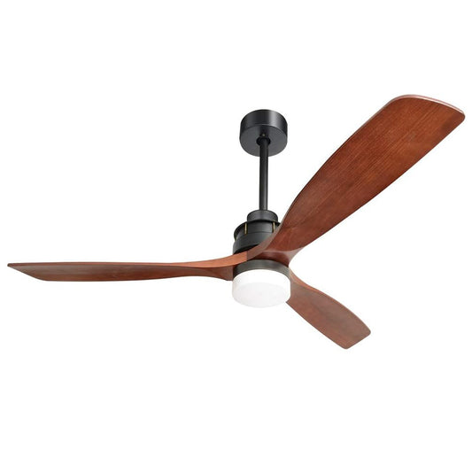 60 inch 3 Solid Wood Blade DC Motor Ceiling Fan Decorate for the Living Room with Light